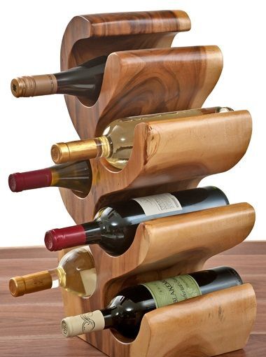 wooden bottle holder